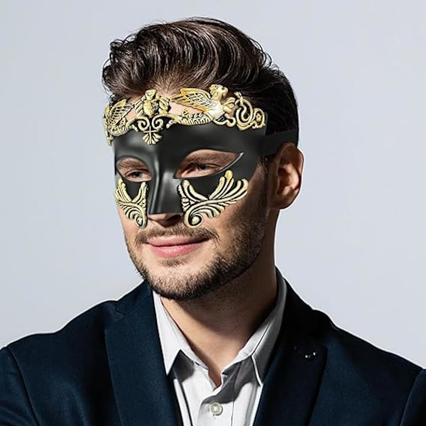 1 stycke (Svart) Mask Herrarnas Maskerad Kostym Mask Venetianska Mask