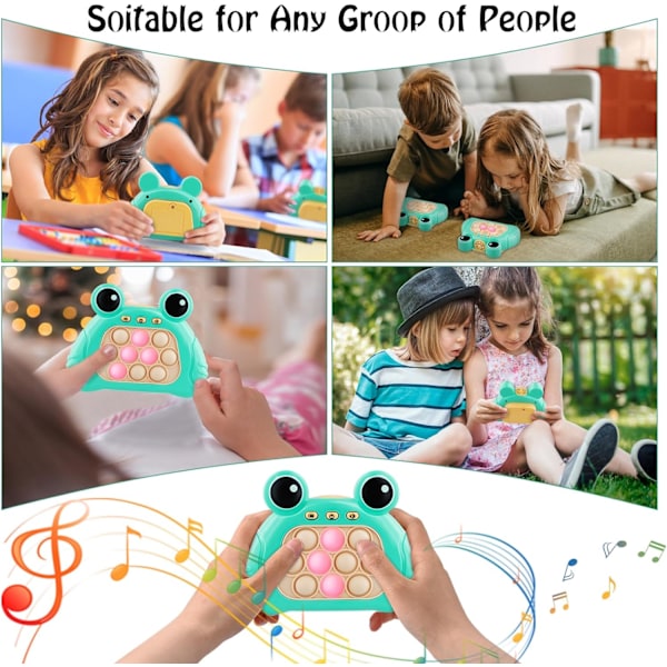 (Grön) Pussel Pop Game Controller, Bubble Sensory Fidget Toy, Fickspel för barn, Snabb