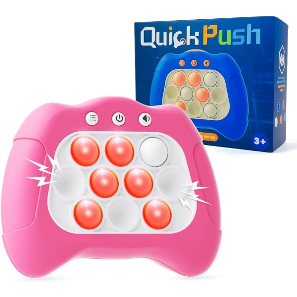 Light Up Pop Fidget Game Sensory Toy, Push Bubble Pop Pusselspel