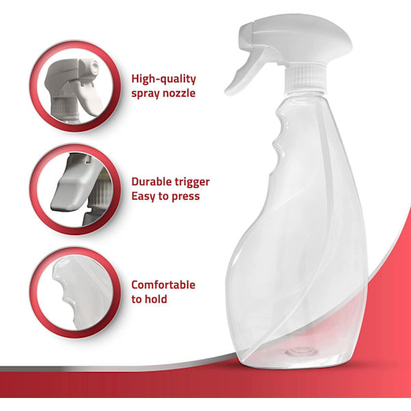 Stor 500 ml sprayflaske til rengøringsvæske og havearbejde, planter, vand, holdbar trigger-sprayer, r