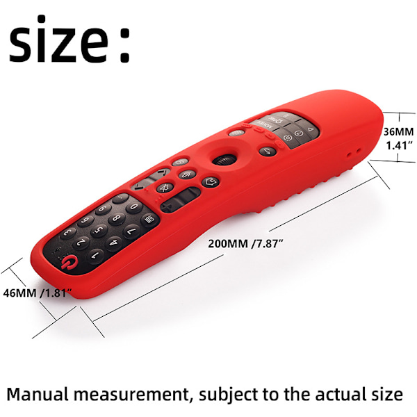 (Glow green) Silikonfjärrkontrollskydd Kompatibel med LG Magic Remote Control AN-MR21GA, Silikonfodral