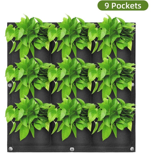 Väggodlingspåsar inomhusodlingsstöd för utomhusväxter 12 fickor Vertikal planteringskärl för baljväxter