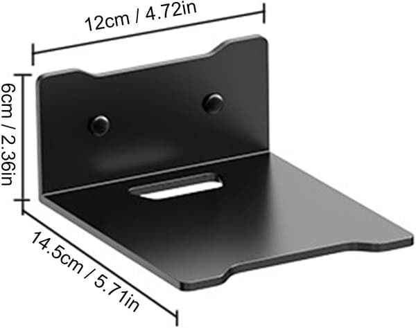 Väggfäste för router 1-pack (svart) - Väggfäste för kamera
