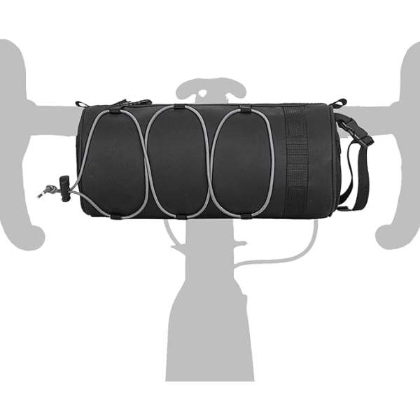 Cykelstyrväska, vattentät förvaringsväska med axelrem