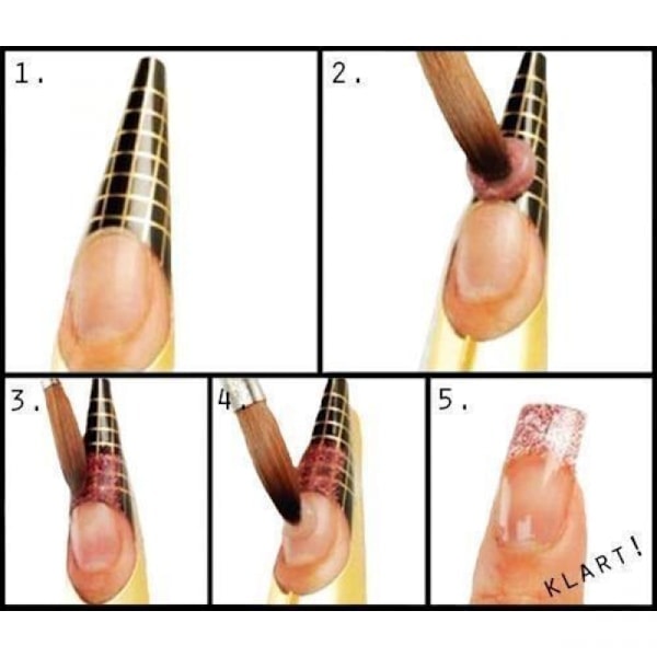 Paket med 50 Nagelschabloner Nagelformer Nagelschabloner