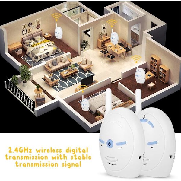 Babymonitor Trådlös Överföring Baby Röstmonitor 2-vägs Inter