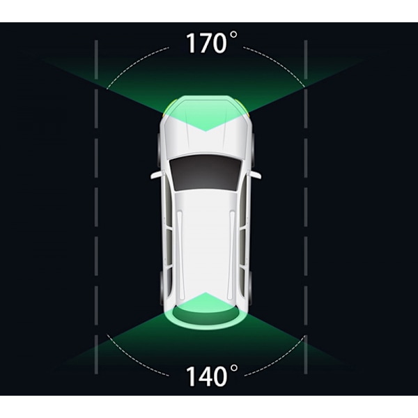 Full HD -älykäs taustapeili autoihin ja kuorma-autoihin, 2K etu- ja 1080P takanäkymän kaksoiskamera, 32 Gt:n kortilla