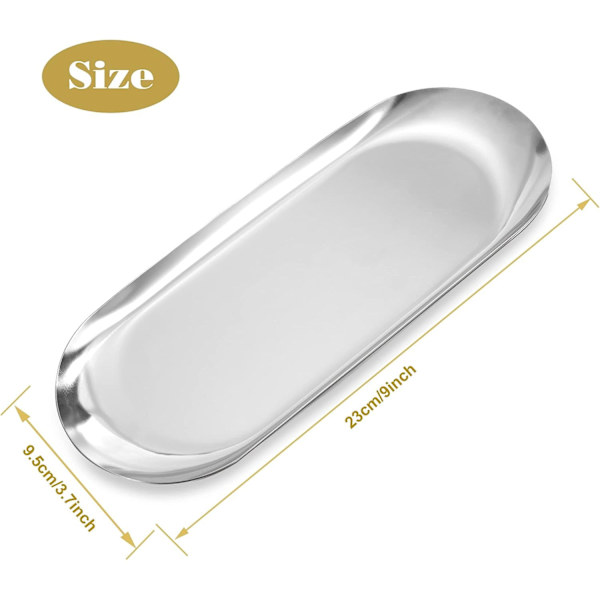 Silver smyckesbricka oval bricka