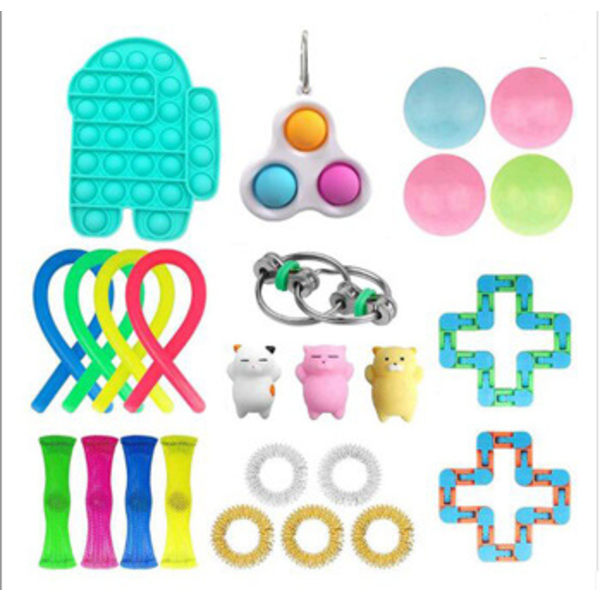 Adventskalender 2023 - 30-pack Fidget Pop it -leksaker för vuxna och bebisar