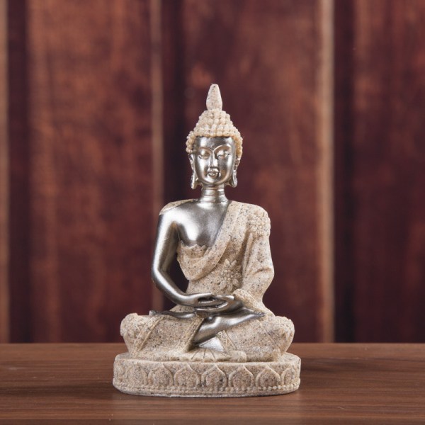 Buddha Figur Buddha Staty 11 cm Skulptur Heminredning