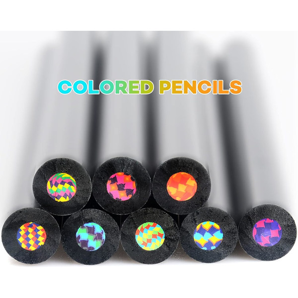 8 delar regnbågspennor, jumbofärgade pennor för vuxna och K