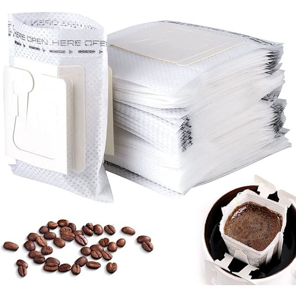 Kaffefilter, 100 st Hängande Öra Droppkaffe Påsar, Dropppåsar, Filter