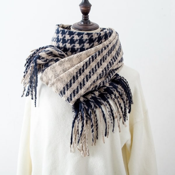 Vinter Tartan Scarf-Vinter Scarves Kvinnor Stylish Varm Filt Sca