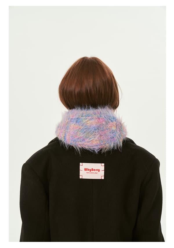 Falsk Sable Stickad Mössa - Blå, Design Niche Sektion Pullover Ull
