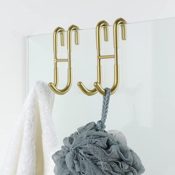 2 duschdörrkrokar för upphängning av badlakan