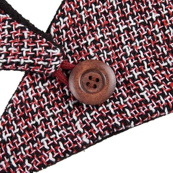 Triangulär halsduk - blå och vit, varm och elegant damvinterscarf