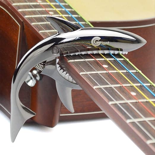 1 st Shark Guitar Capo, För Akustiska Gitarer, Elektriska Gitarer, Bas och Ukulele