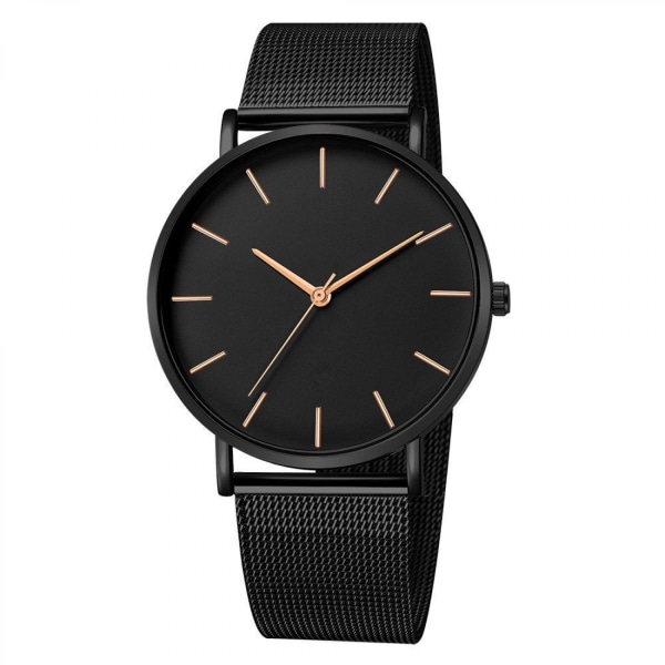 Rose Gold Minimalist Analog Quartz Watch för män