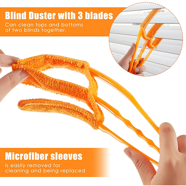 Set med 4 Venetian Blind Cleaner, Tvättsbara Fönsterblindsdammsugare Bru