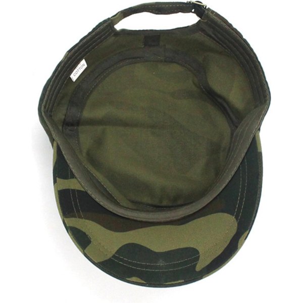 (Army Green)Militærlue Kadetthatter for Menn Kadett Army Cap Basic Everyday Military Style Hat Camo Army Cap Classic Camouflage Cap