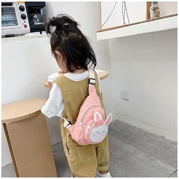 (Pink) Bunny Crossbody Purse Shoulder Bag Chest Bag Small Backpack Small Crossbody Bag Kawaii Bag Kawaii Backpack Sling Backpack