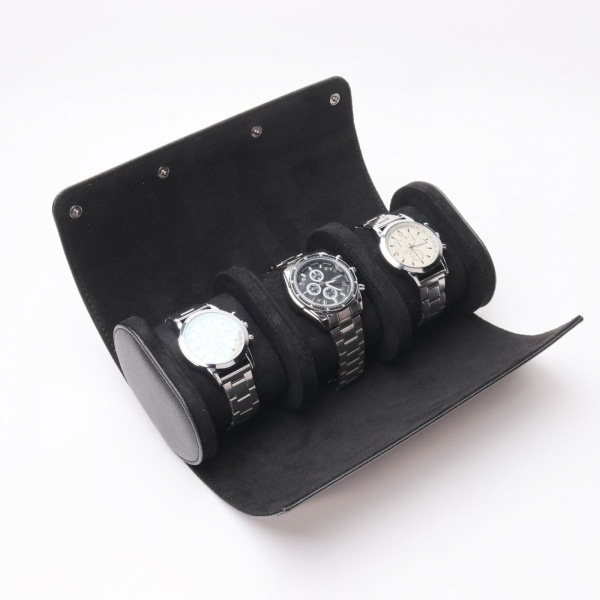Bärbar watch i läder 1 stycke svart watch
