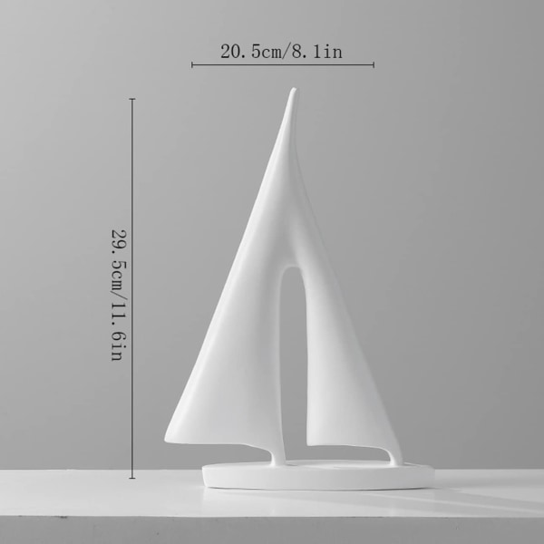Moderna enkla segelbåtsprydnader, segelbåt-vit-stor