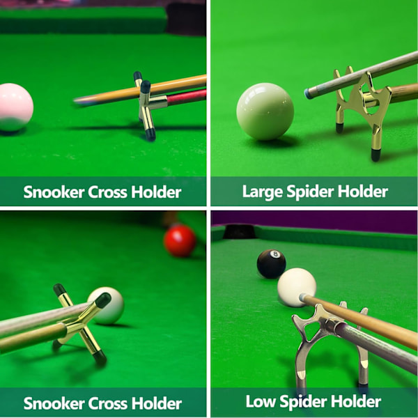 3 stk Snooker bordstøtte sett, Billards Cue Stick Bridge, Pool Snooker bord kryssstøtte, Snooker Rest