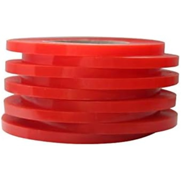 6 mm röd dubbelhäftande självhäftande tejp Easy Lift Super Stark