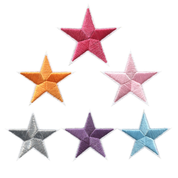 Iron-on Patch 34 Small STARS Colors