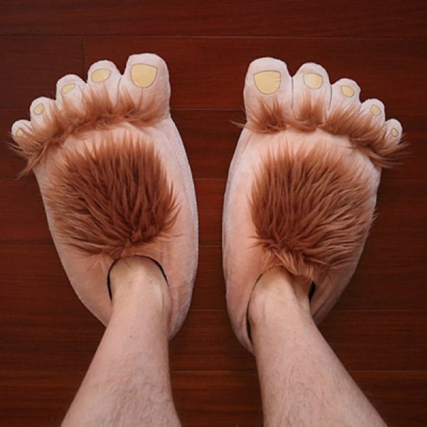 Unisex vuxna hobbit-tofflor halvplushy tofflor