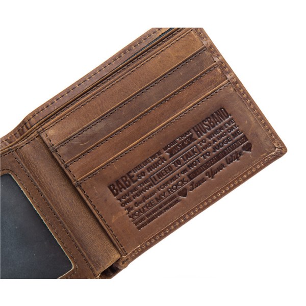 1 st Eono läderplånbok för män och kvinnor - platt design med RFID