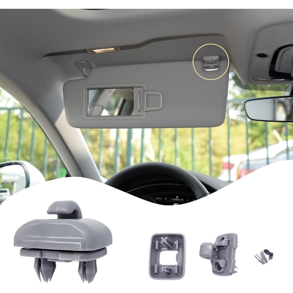 2 st Solskyddsskärmsklämmor för Audi
