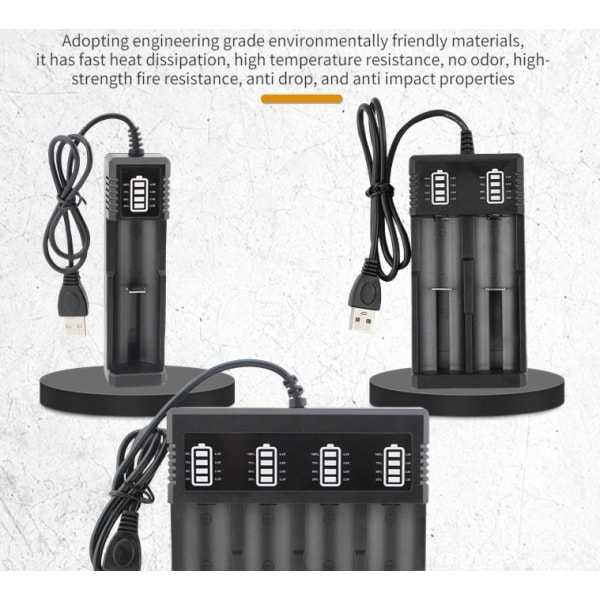 Universal LED Batteriladdare 21700 Batteriladdare 2 Fack för 22670 22650 21700 20650 18650
