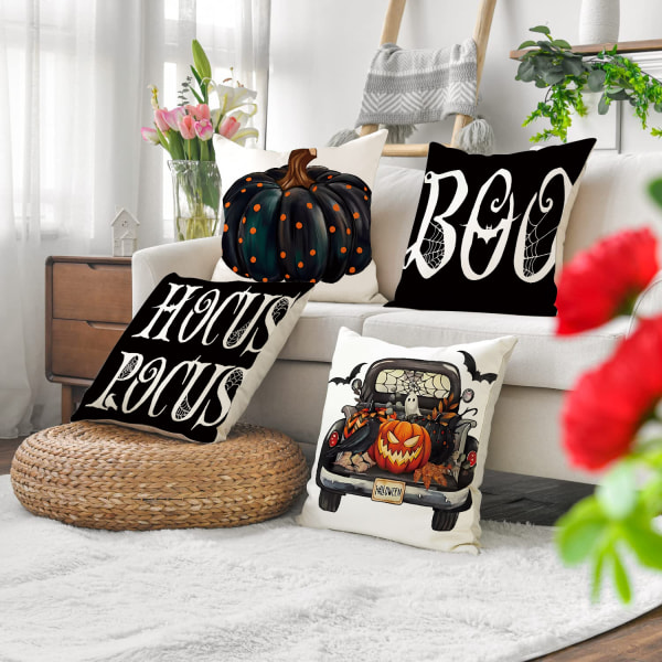 40 cm x 40 cm, 4-teilige Kissenbezüge aus der Halloween-Kollektion