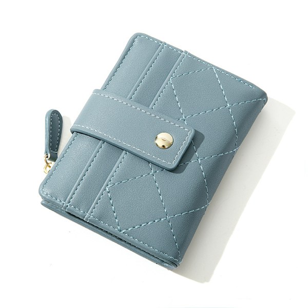 (Blue) Womens Wallet, Womens Wallet Card Holder, Small Bifold RFID Blocking Wallet, Cute Small Leather Pocket