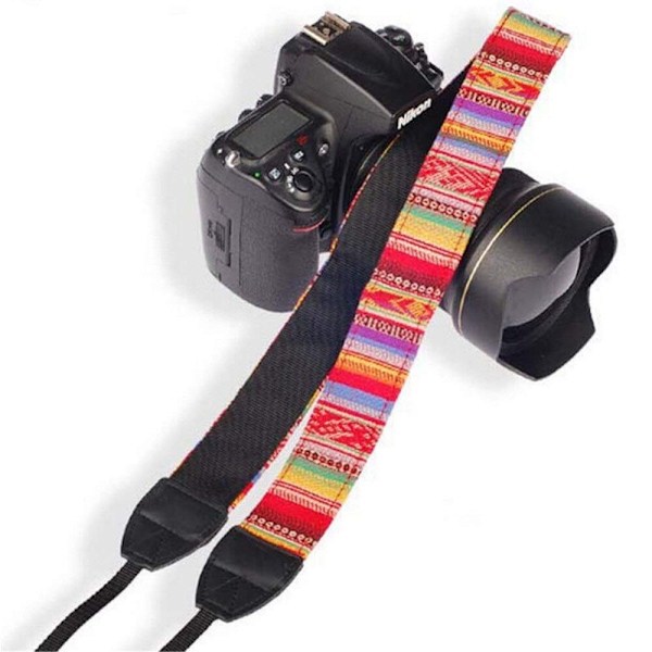 Camera Neck Strap Camera Strap(Red), Safety Cross-body for All DSLR Camera Durable Cotton