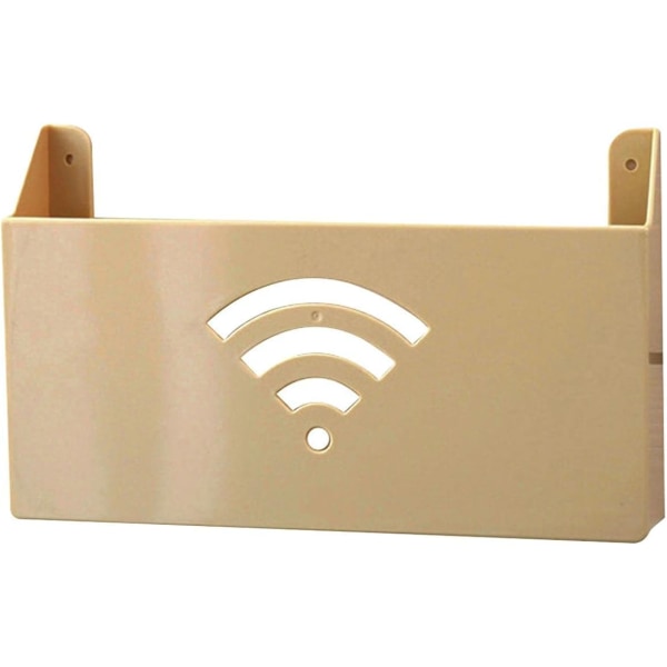 (Beige) Routeur WiFi väggmålning creatif boîte de rangement murale boît