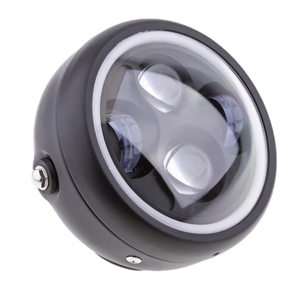 Rund 6,5 tum LED Motorcykelstrålkastare 12V Motorcykelstrålkastare Lampa Glödlampa Spotlight för Sportster Cafe Racer Bobber