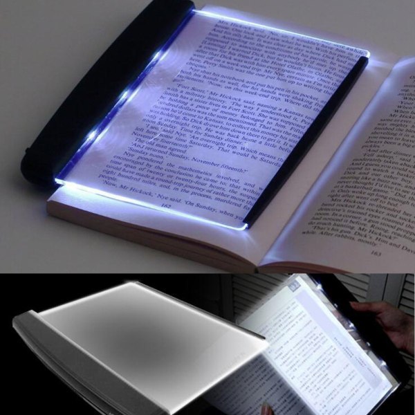 2 ST Bokljus LED-läslampa Panel för nattläsning i sängen Liten storlek Lätt att vända sidor