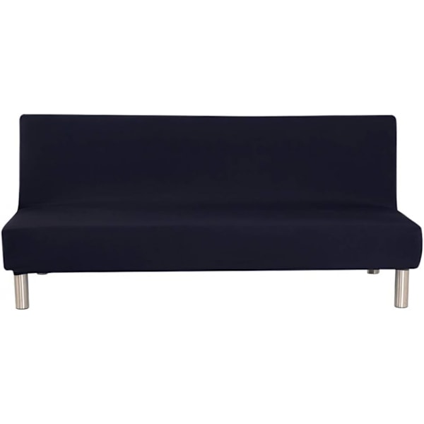 Armless Sofa Bed Cover(Black) Stretch Futon Covers Slipcover Couch Futon Furniture Protector Cover