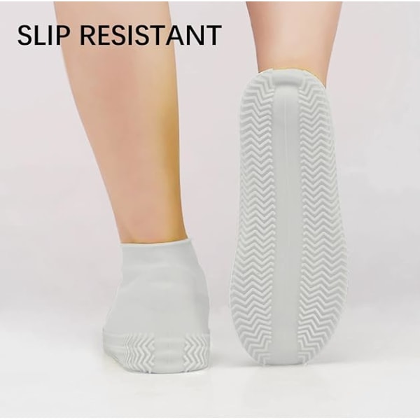 （XL，43—46）Återanvändbara vattentäta skoöverdrag för män Kvinnor Slip Resi