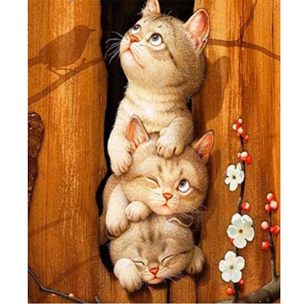 DIY 5D Anime Diamond Painting Kits, CAT Painting by Numbers, Mosa