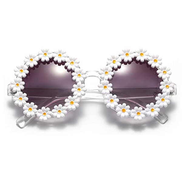 1 par retro blommiga glasögon för kvinnor och flickor runda prästkragar