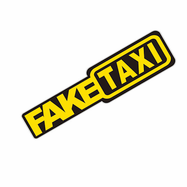 Falsk Taxi-klistermärke | Rolig falsk Taxi-klistermärke för bil | Klistermärke för bilens stötfångare | Falsk Taxi-vinyldekal