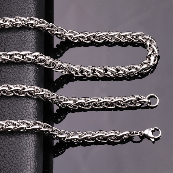 Silver Halsband i Rostfritt Stål 3mm 45cm Lång - Kölfjäderkedja