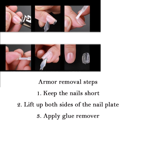 Fake Nails, 500 bitar Akryl Nagelkapslar Klara naglar