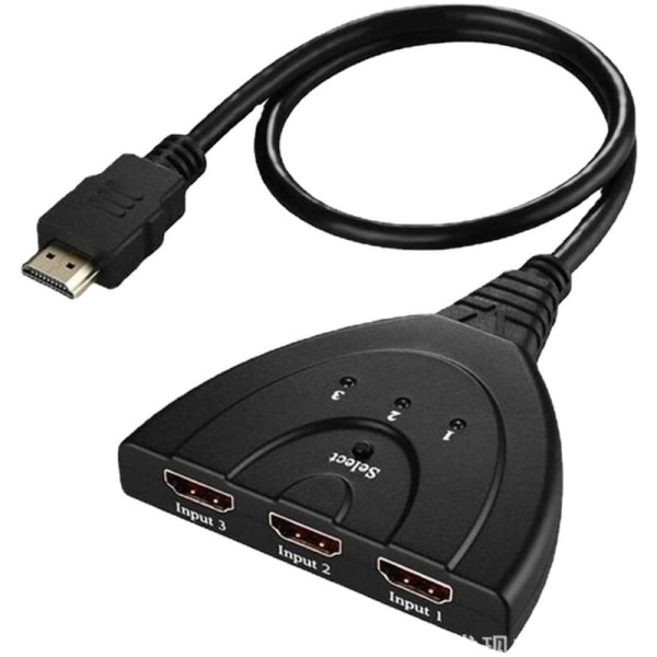 4K@60Hz 3-portars HDMI-switch, 4K HDMI-switchdelare 3 in 1 ut, 3