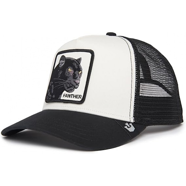 Sort og hvid panter solbeskyttelse mesh broderi baseball cap, trucker hat, mesh baseball cap