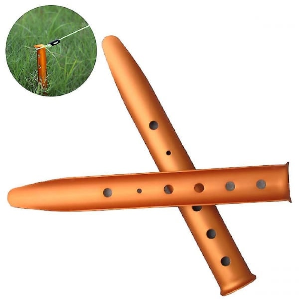 4 stk 31cm snø- og sandteltplugger - aluminiumteltplugger teltplugger gull